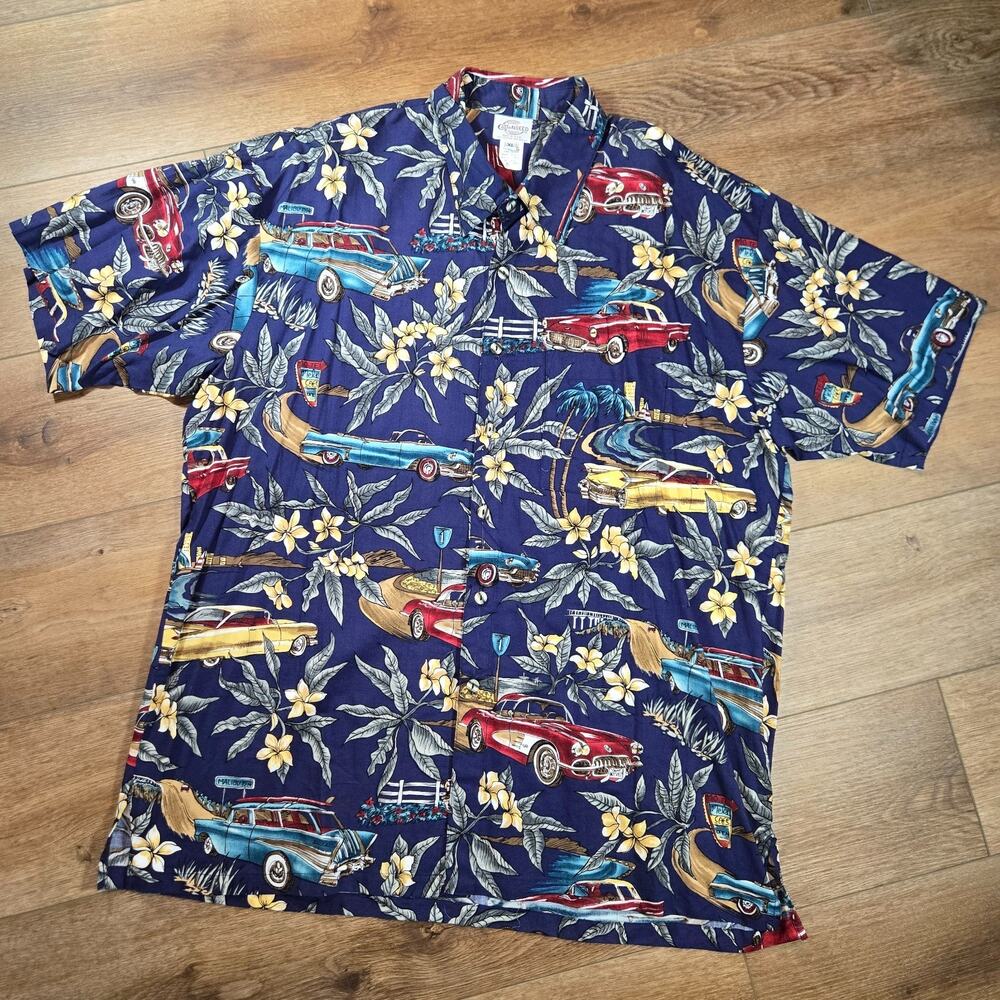 Vintage Cottonseed Hawaiian Shirt XL USA Rayon Short Sleeve Aloha Tropical